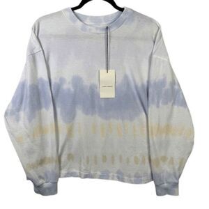 NEW! Citizens of Humanity Oversized Long Sleeve Tee Pale Rainbow Tie Dye Small‎